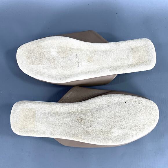 FRETTE Size 9 Grey Taupe Leather Slippers Loafers main image 5